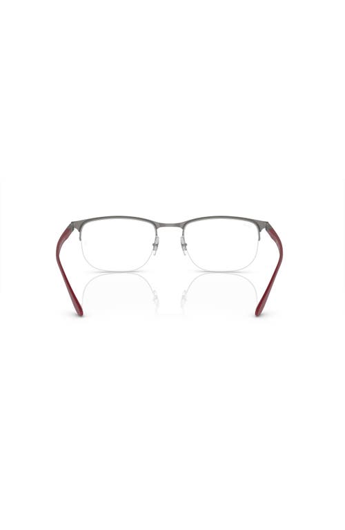 Ray Ban Ray-ban 53mm Irregular Optical Glasses In Metallic