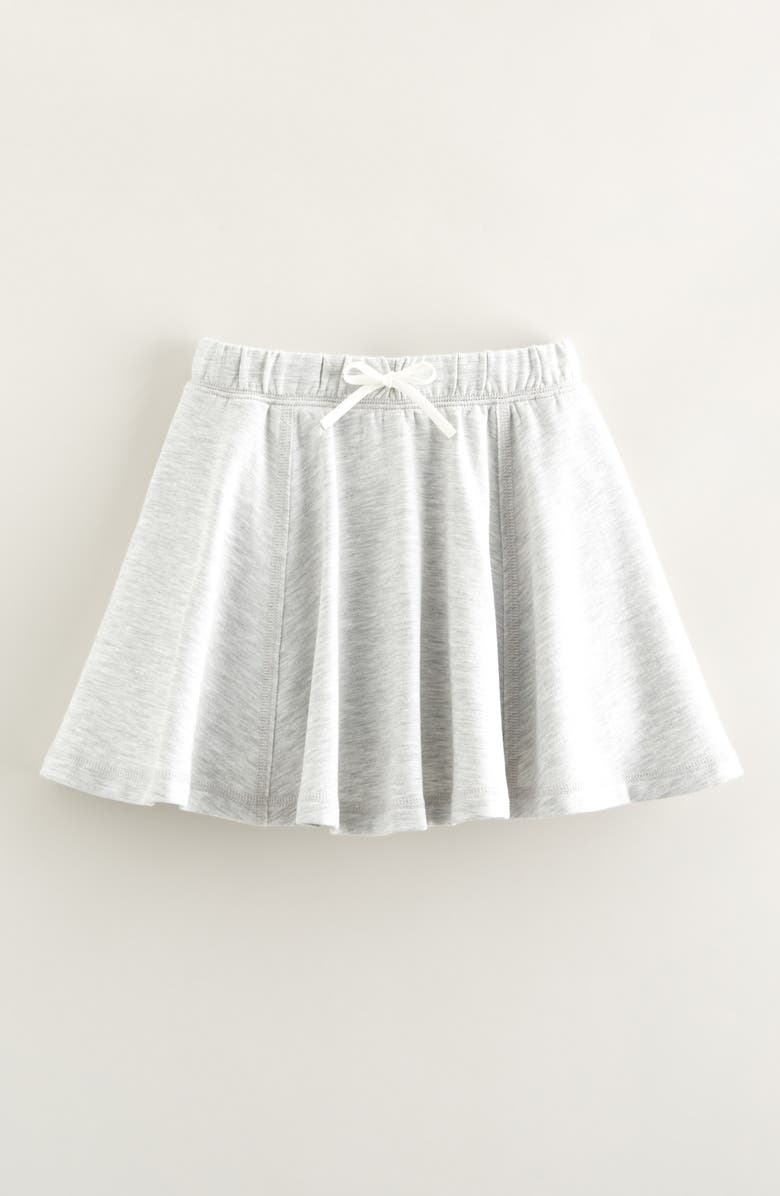 Zella Girl Kids' Step Up Fleece Skort, Main, color, Grey Light Heather