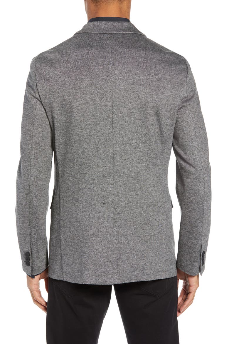 Clinton Marled Ponte Sport Coat, Alternate, color, BLACK MELANGE