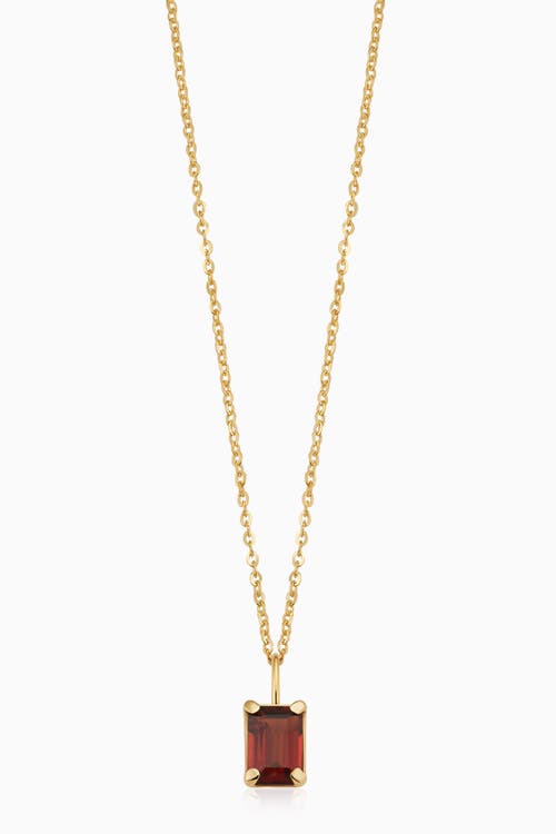 Oradina 14k Gold Date Me Birthstone Pendant Necklace In Garnet - January