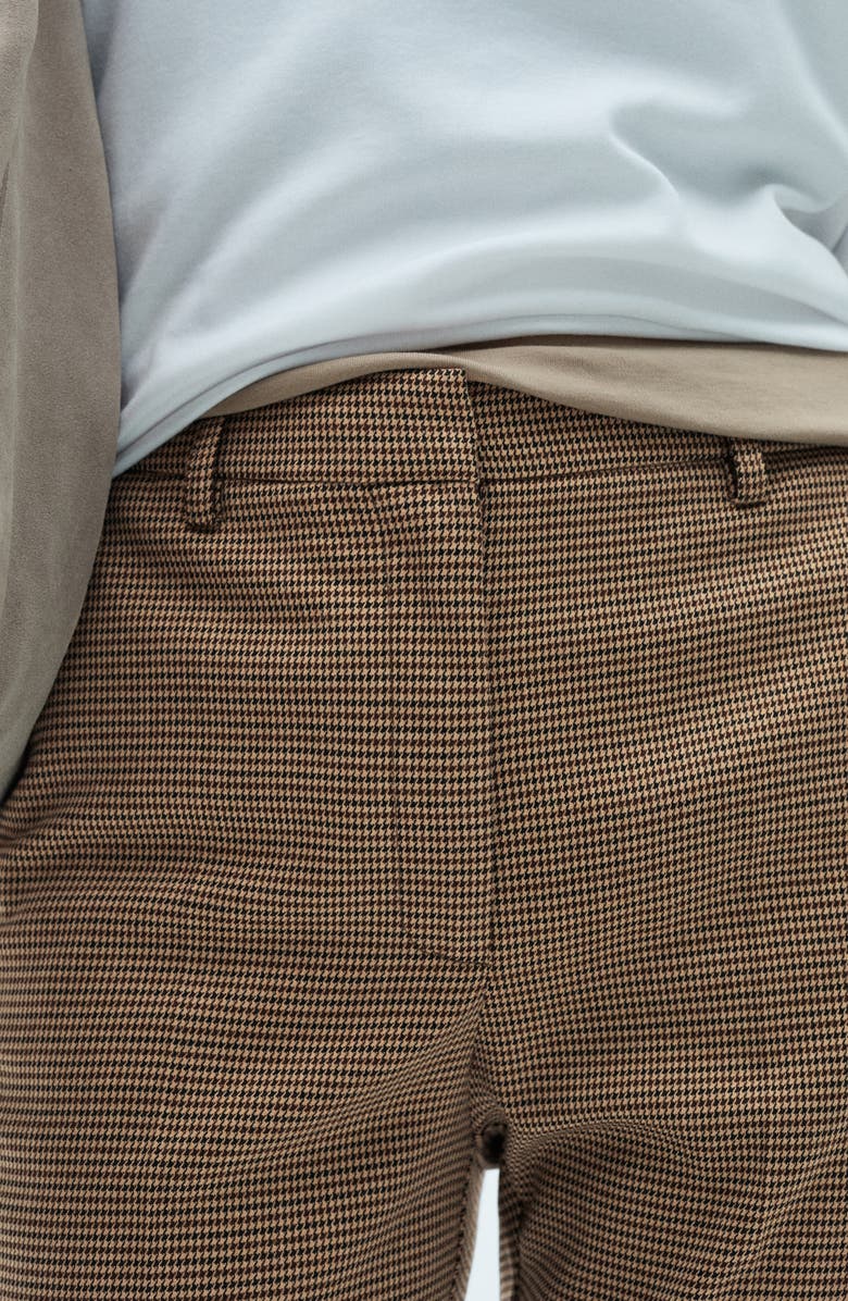 MANGO Flat Front Skinny Pants, Alternate, color, Brown