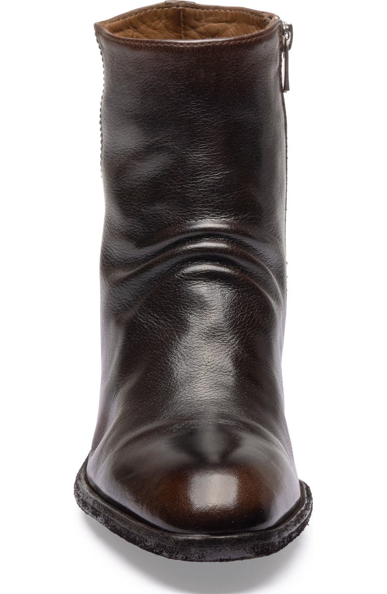 Officine Creative Sydne 008 Leather Pointed-Toe Bootie, Alternate, color, Dark Brown