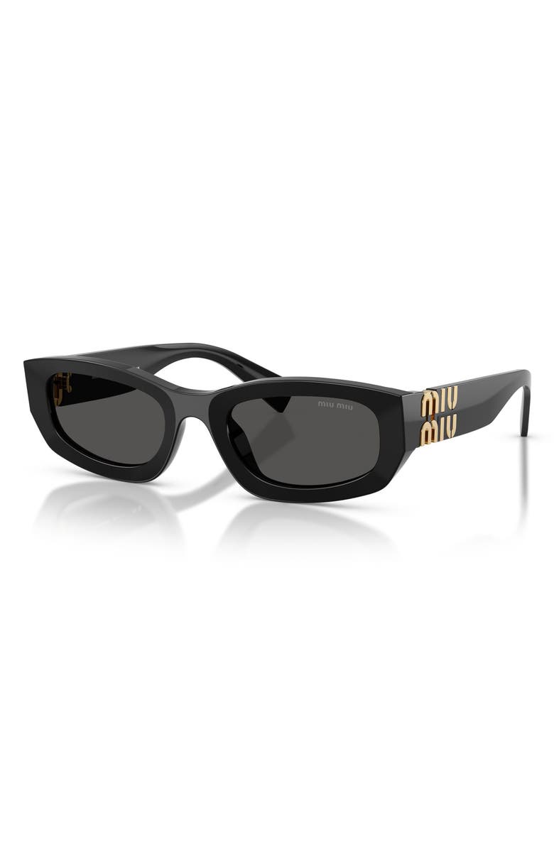 Miu Miu 53mm Irregular Sunglasses, Alternate, color, 