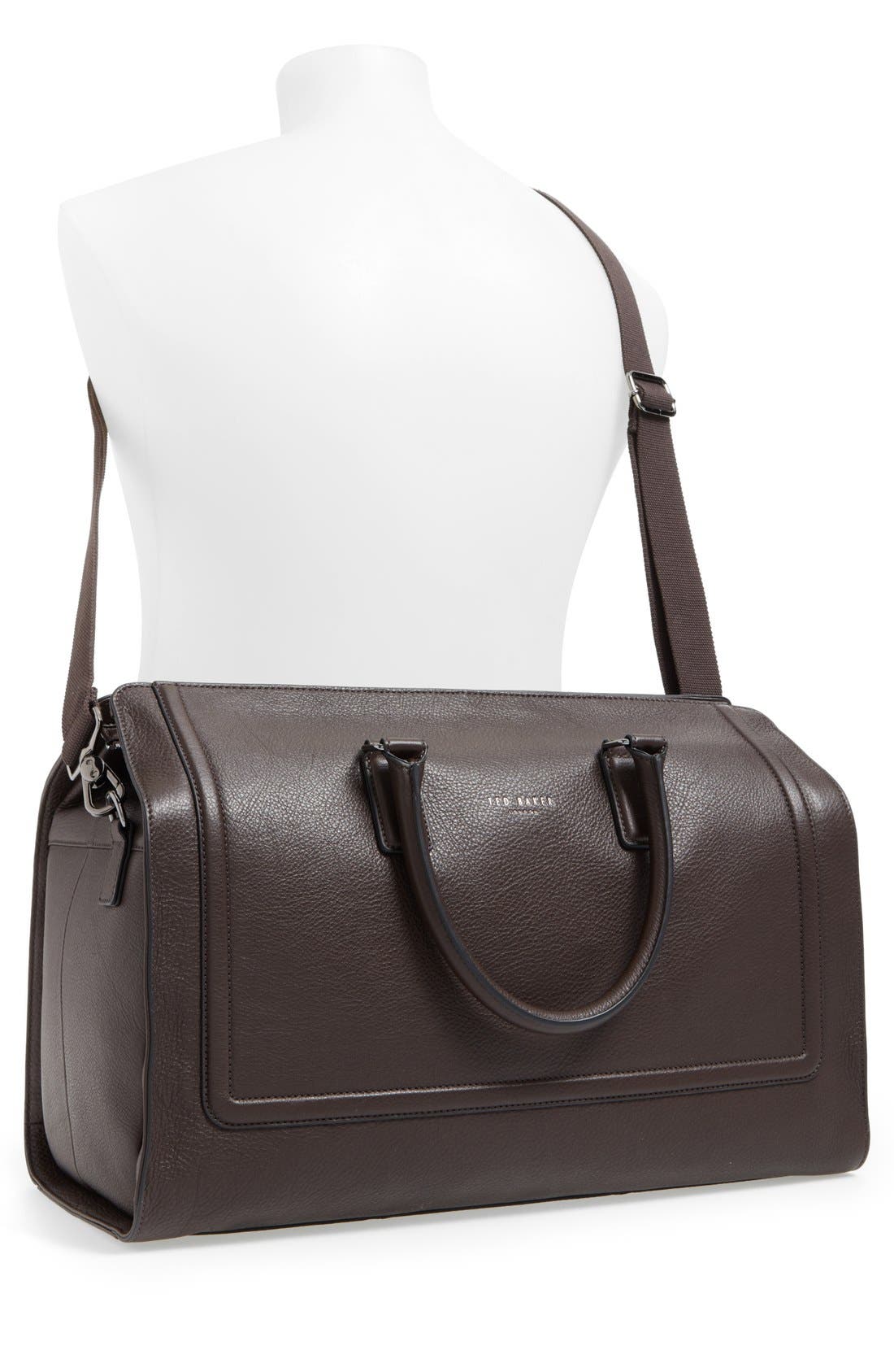 Ted Baker London 'Shalala' Leather Duffel Bag, Alternate, color, 