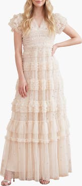 Needle & Thread Vivian V-neck Sequin Dress