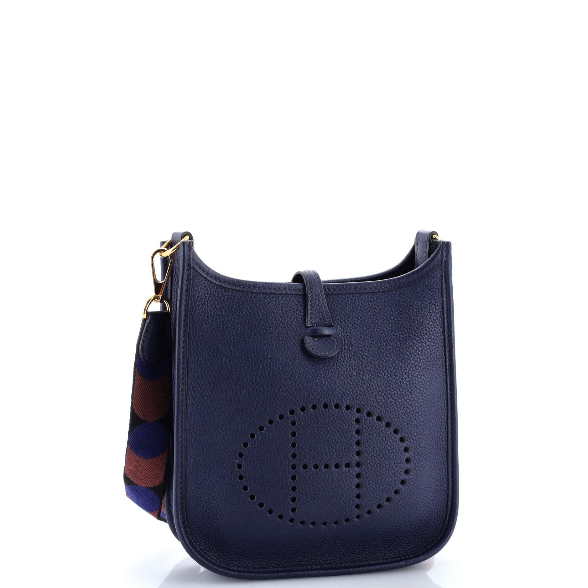 Pre-Owned Hermes Evelyne Bag Gen III Maurice TPM, Alternate, color, Bleu Saphir