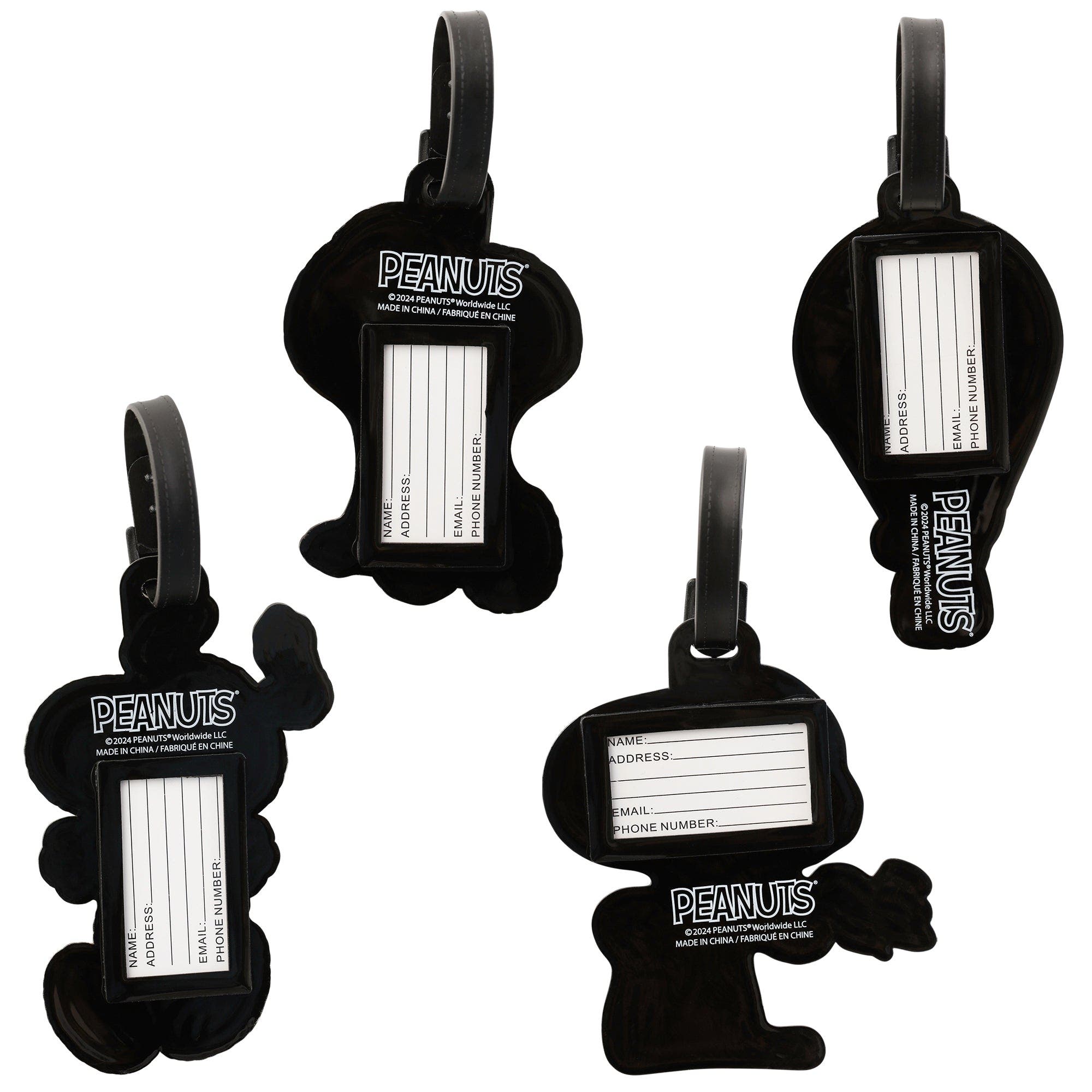 PEANUTS Snoopy and Woodstock Luggage Tag - Set of 4, Alternate, color, Multicolor