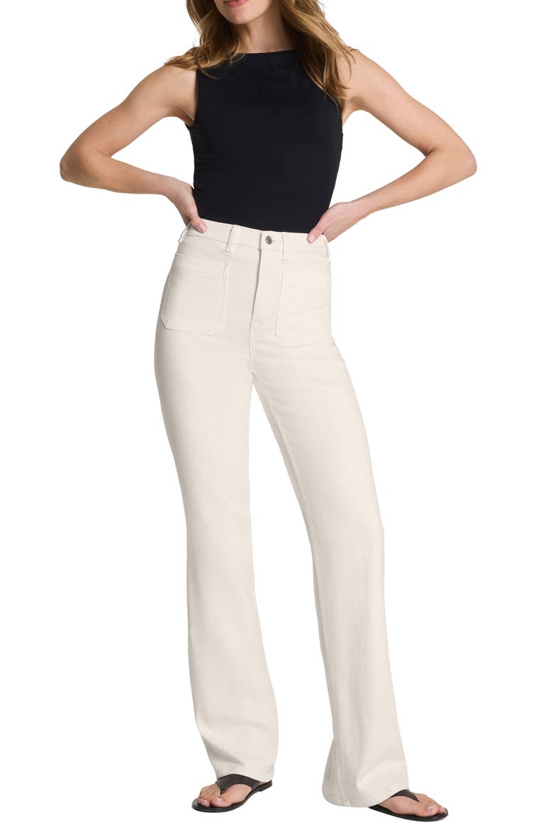 SPANXshape™ Authentic 360 Patch Pocket Easy Flare Jeans, Alternate, color, IVORY