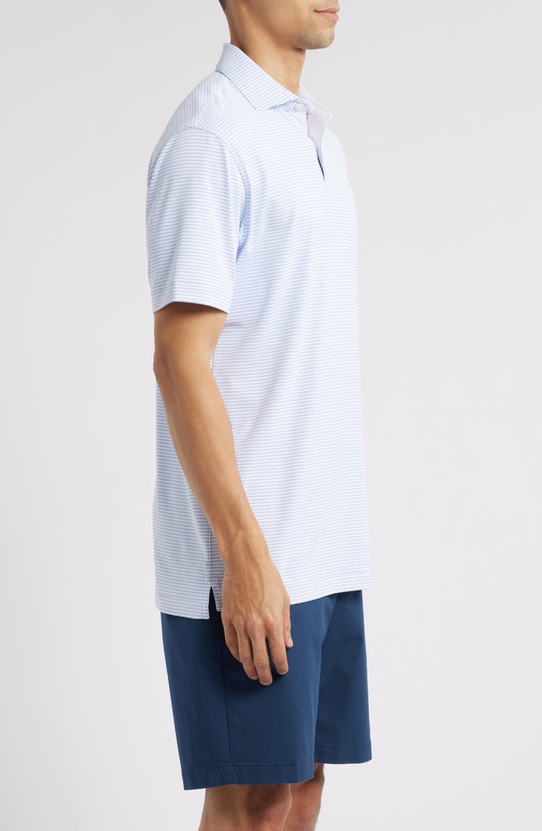 Peter Millar Ambrose Performance Jersey Polo, Alternate, color, White/ Lavender Moon