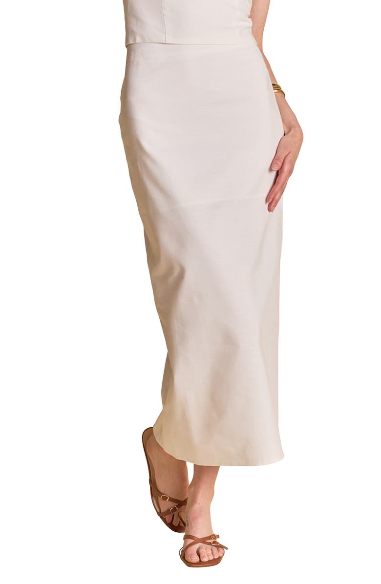 Endless Rose Linen Maxi Skirt, Alternate, color, White