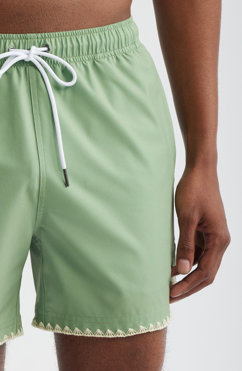 MAVRANS Hotel Stitch Swim Trunks, Alternate, color, Light Green
