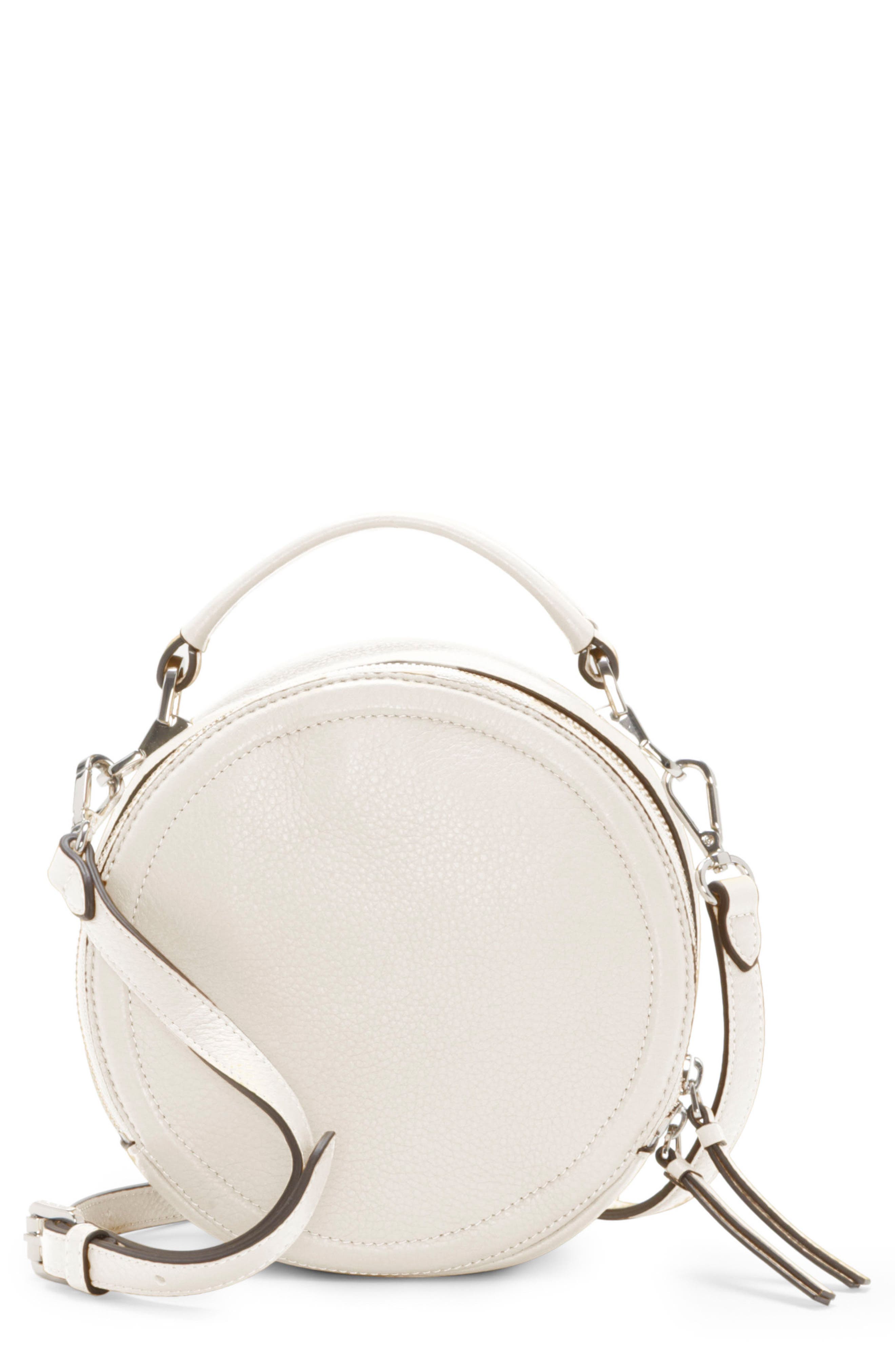 Bray Leather Crossbody Bag, Main, color, SNOW WHITE