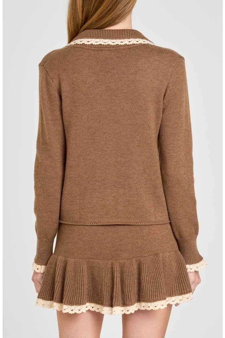 Ginger Tie Cardigan, Alternate, color, MOCHA