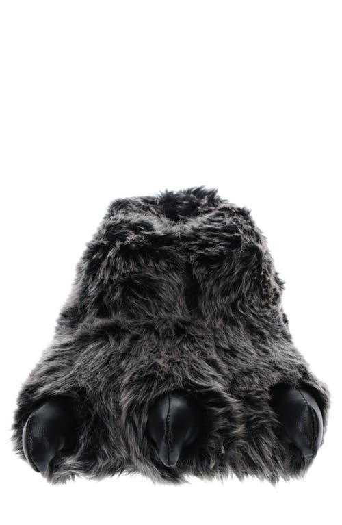 Sg Footwear Plush Claw Slipper In Black