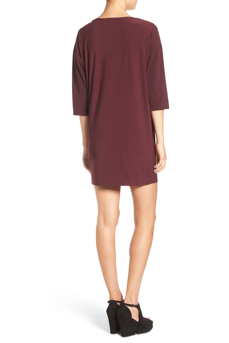 Dolman Dress, Alternate, color, BURGUNDY STEM