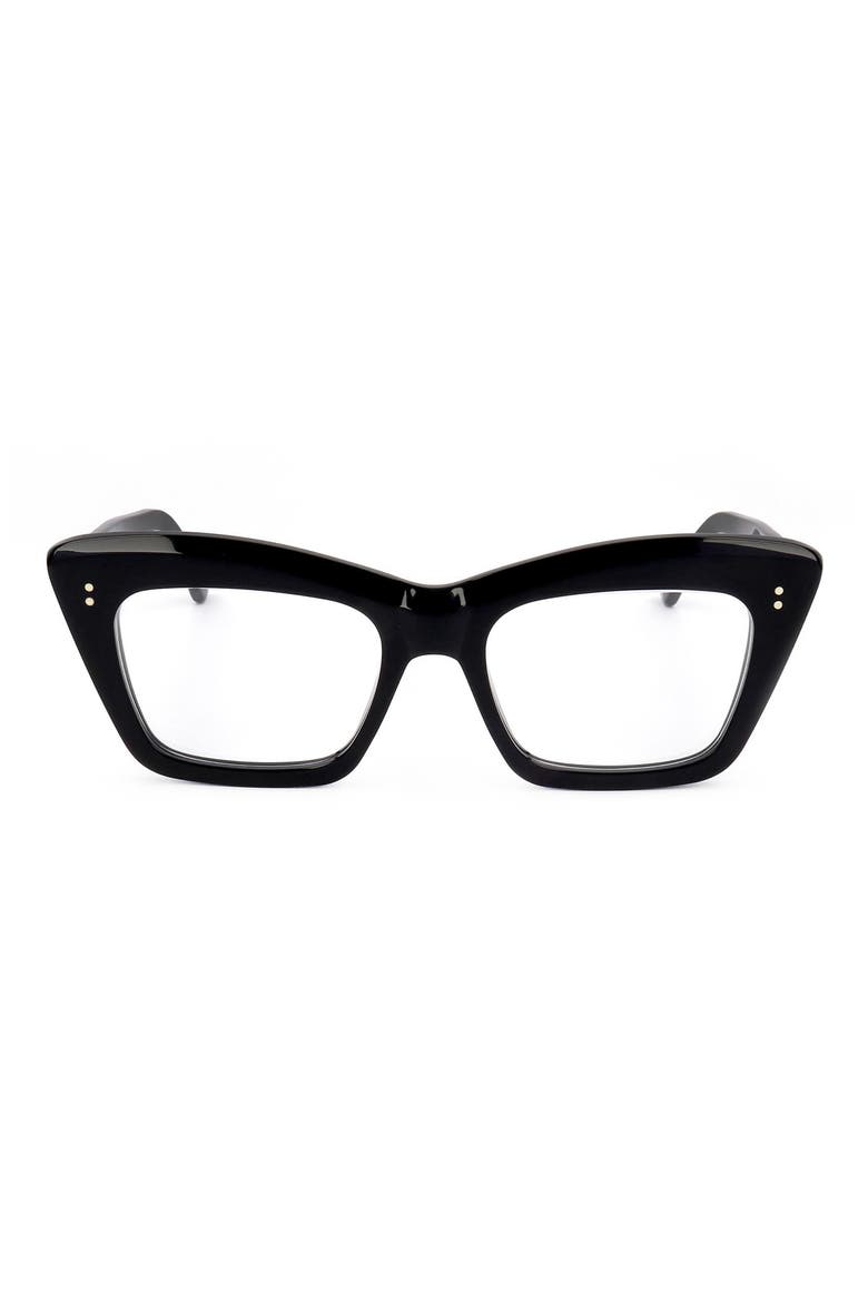 54mm Cat Eye Optical Glasses, Main, color, BLACK