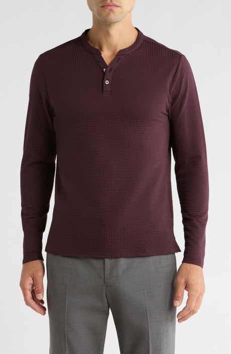 Robert Barakett Jeffrey Y-Neck Henley Top