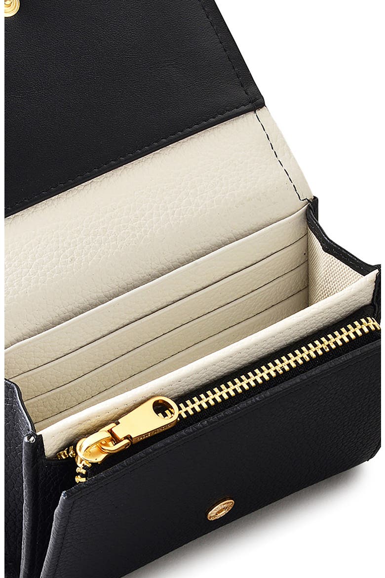 Medium Holmes Avenue Flapover Wallet, Alternate, color, BLACK