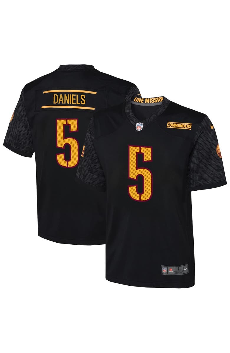 Nike Youth Nike Jayden Daniels Black Washington Commanders Alternate Game Jersey, Alternate, color, Black