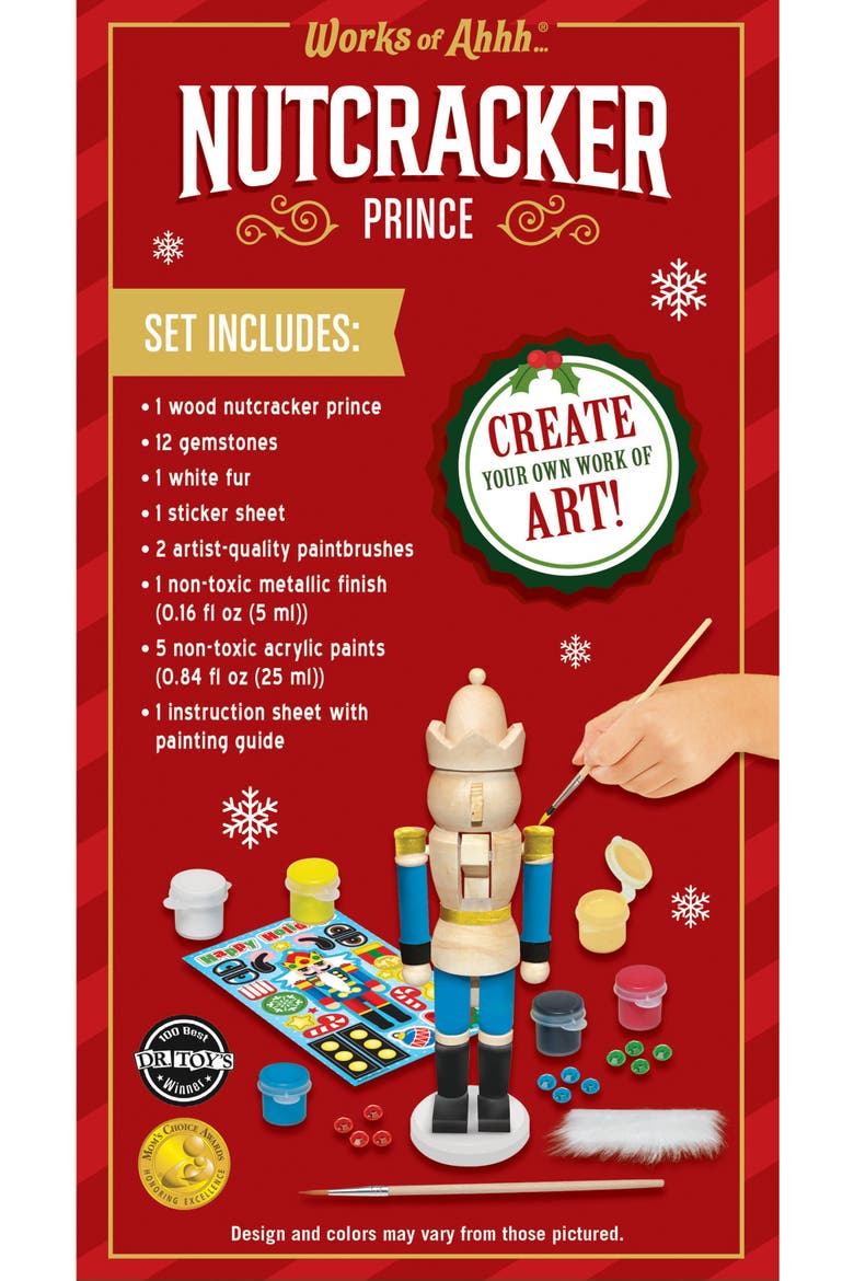 Nutcracker Prince Wood Craft Kit, Alternate, color, Multicolor