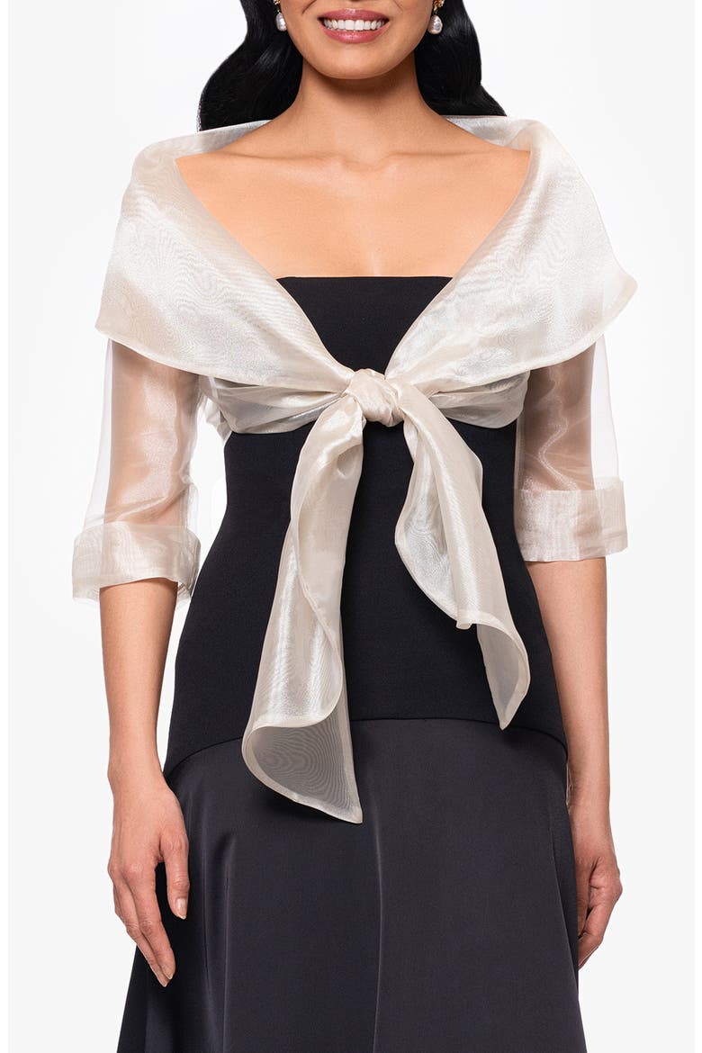 Organza Wrap Jacket, Main, color, KHAKI