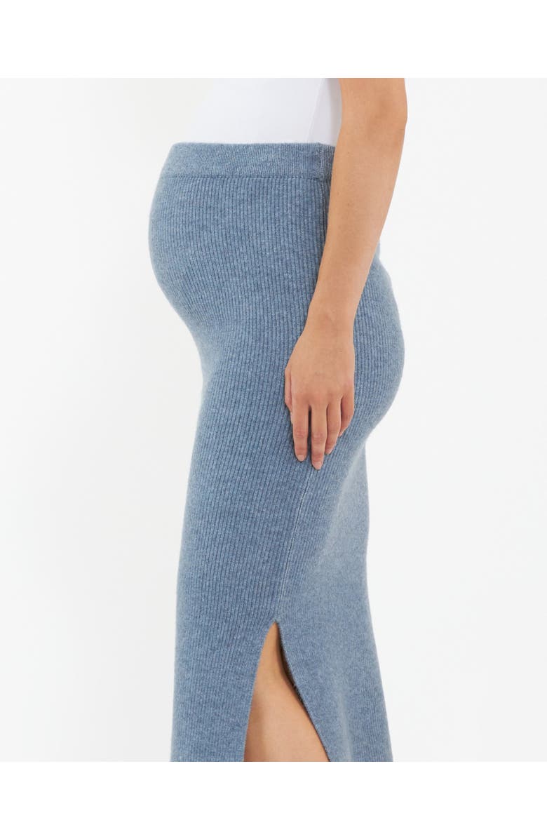 Ripe Maternity Dani Knit Skirt Denim Marle, Alternate, color, Denim Marle