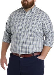 Oak Hill by DXL Big & Tall Medium Plaid Sport Shirt