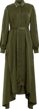 AllSaints Lexi Long Sleeve High-Low Shirtdress