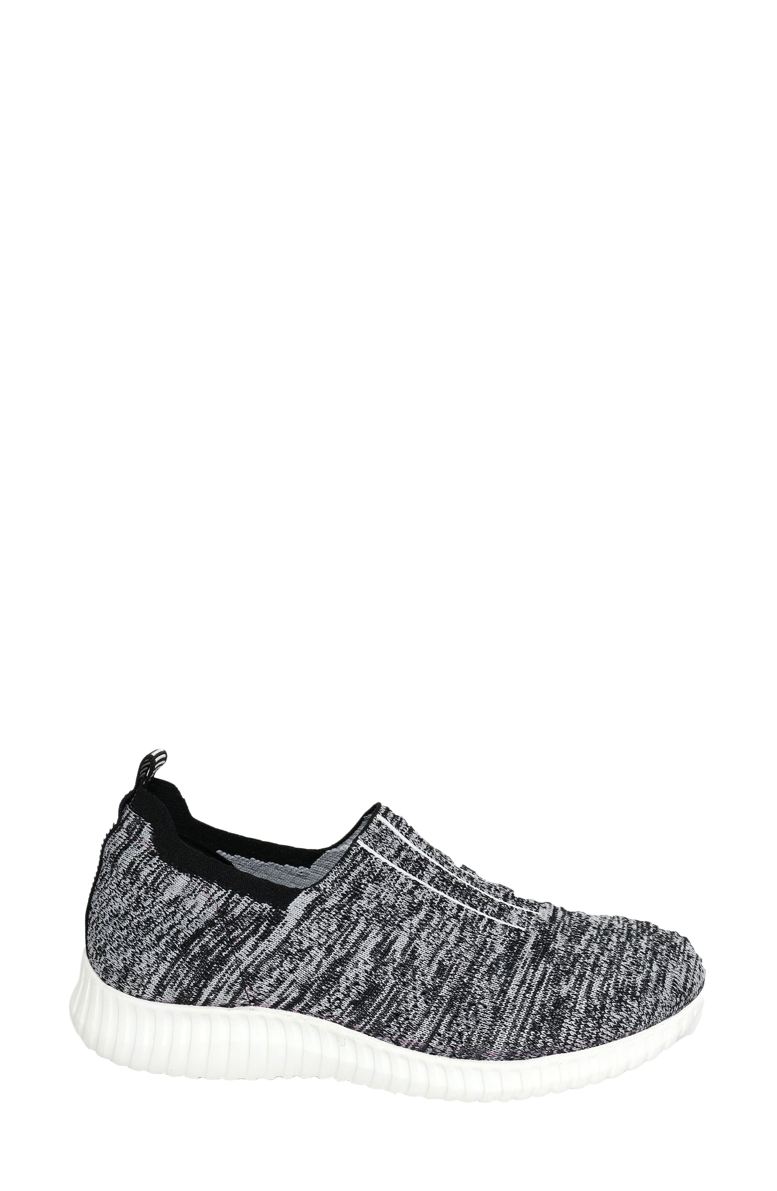 David Tate Melrose Stretch Knit Sneaker, Alternate, color, Black
