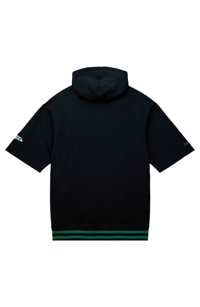 Mitchell & Ness Men's Mitchell & Ness Black New York Jets Pre-Game Short Sleeve Pullover Hoodie, Alternate, color, Black
