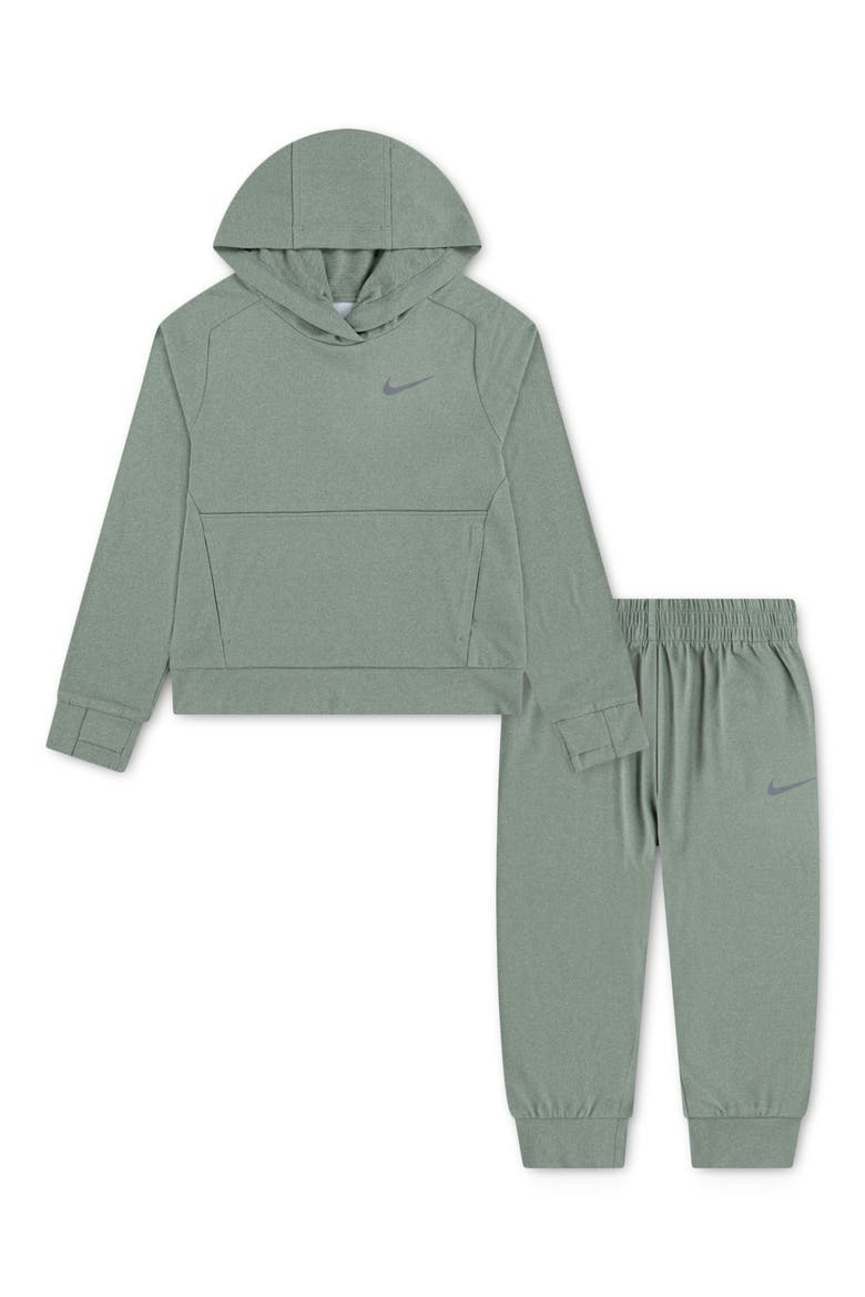 Kids' Sunset Knit Hoodie & Pants Set, Main, color, STEAM HEATHER