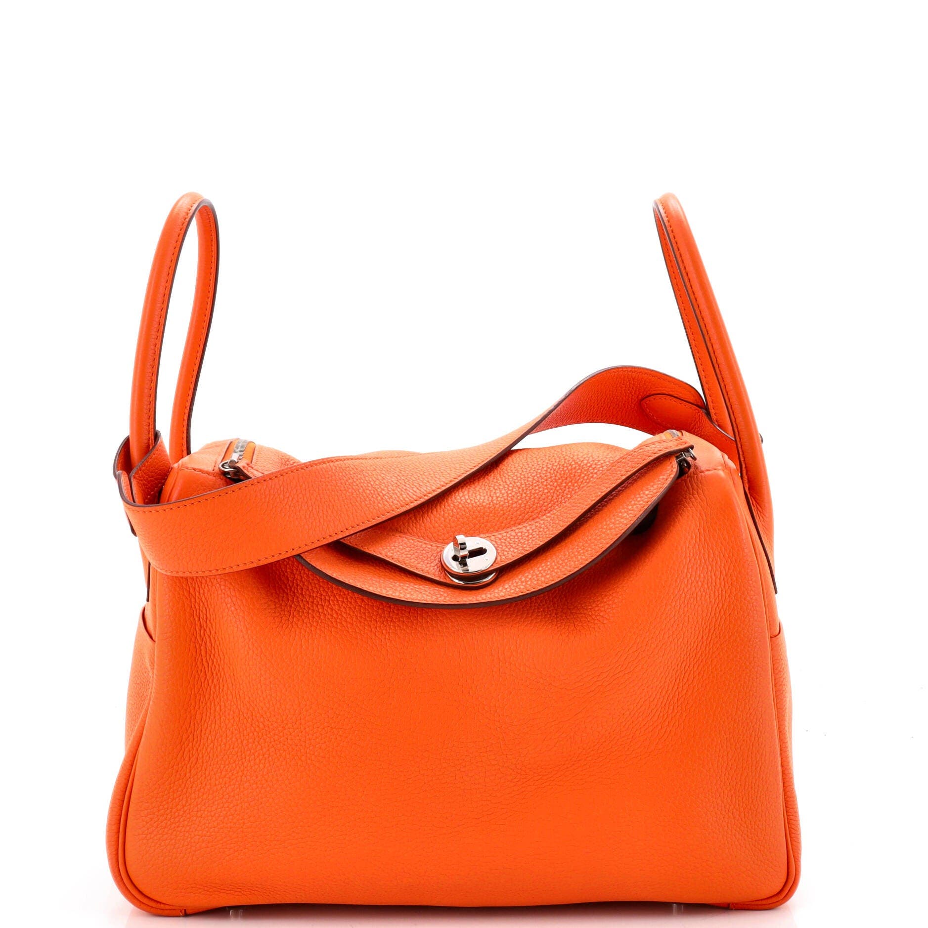 Pre-Owned Hermes Lindy Bag Clemence 34, Main, color, Orange H