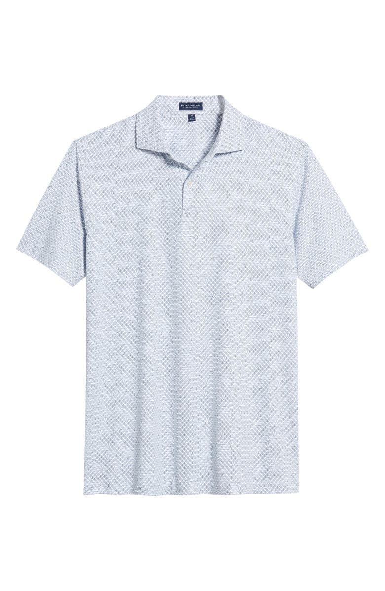 Peter Millar Crown Crafted Staccato Geo Print Performance Golf Polo, Alternate, color, 