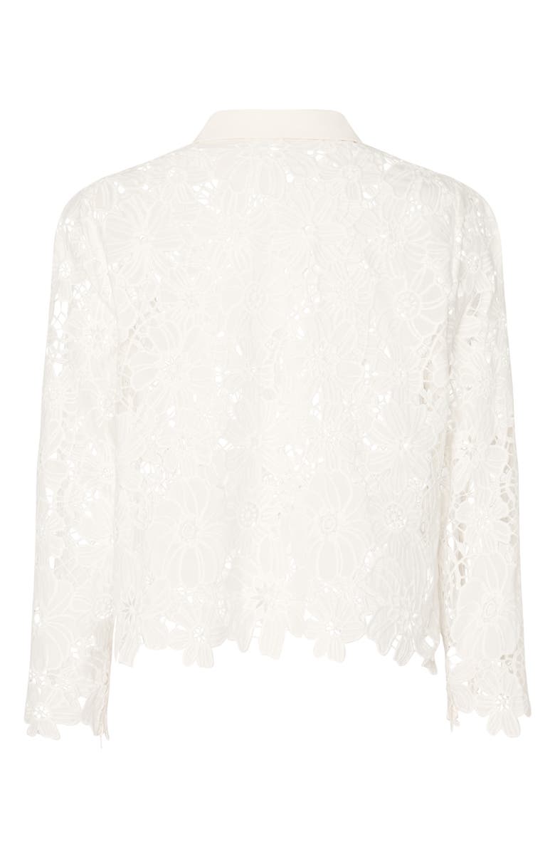 Milly June Roja Lace Button-Up Shirt, Alternate, color, 