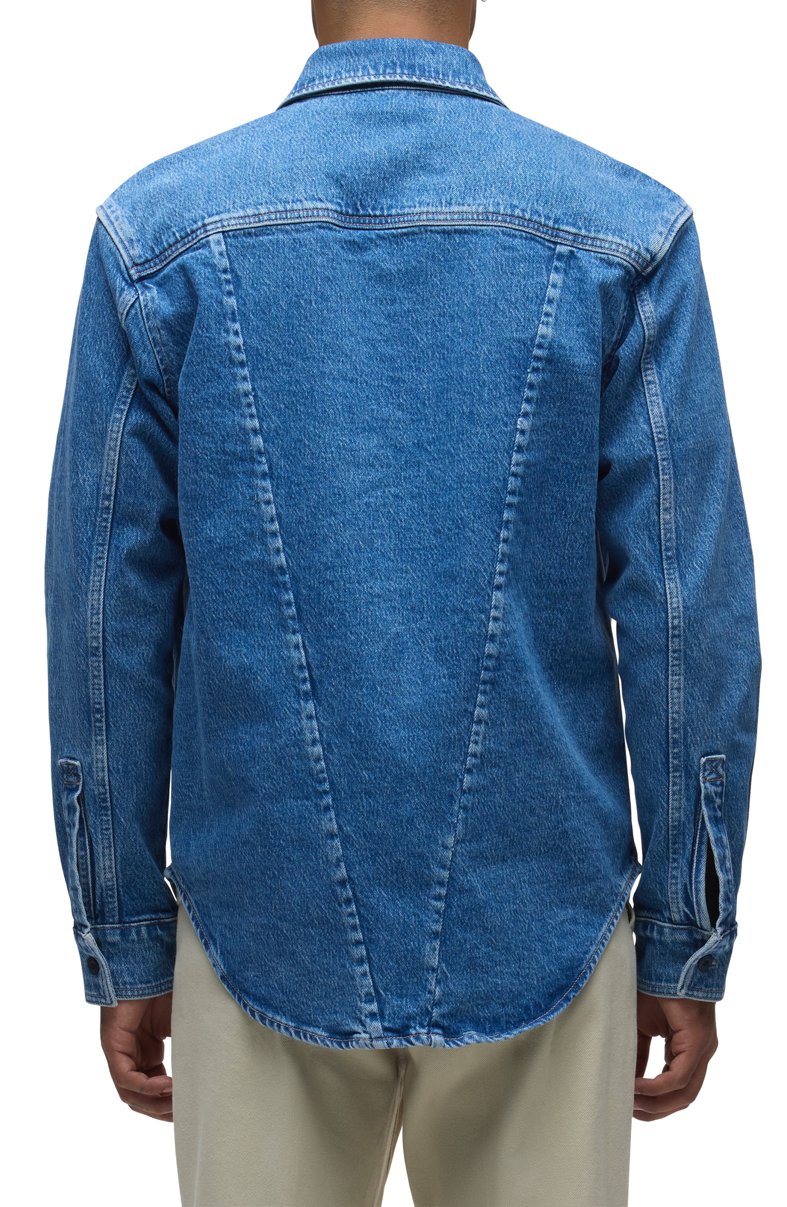 Long Sleeve Denim Button-Up Shirt - image 2