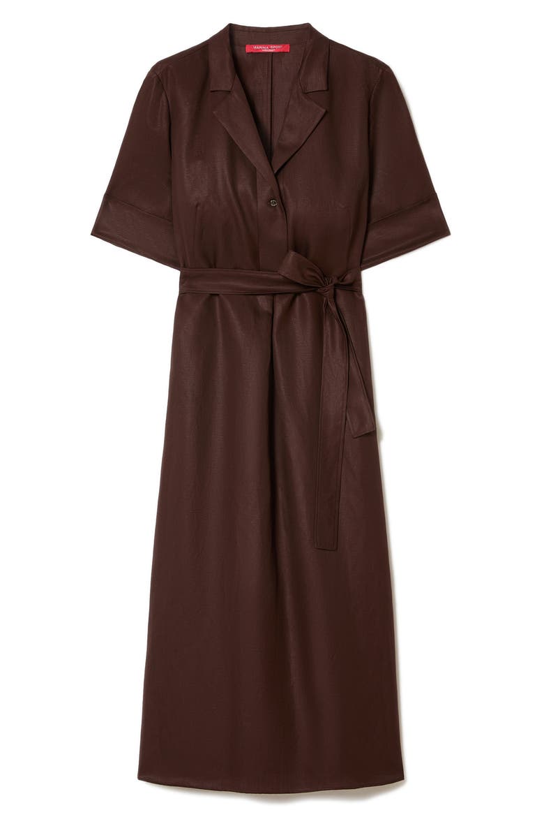 Belted Shirtdress, Alternate, color, CHOCOLATE