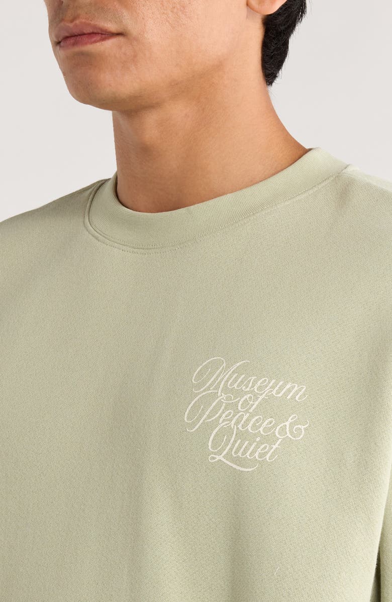 Museum of Peace & Quiet Scribe Cotton Sweatshirt, Alternate, color, Sage