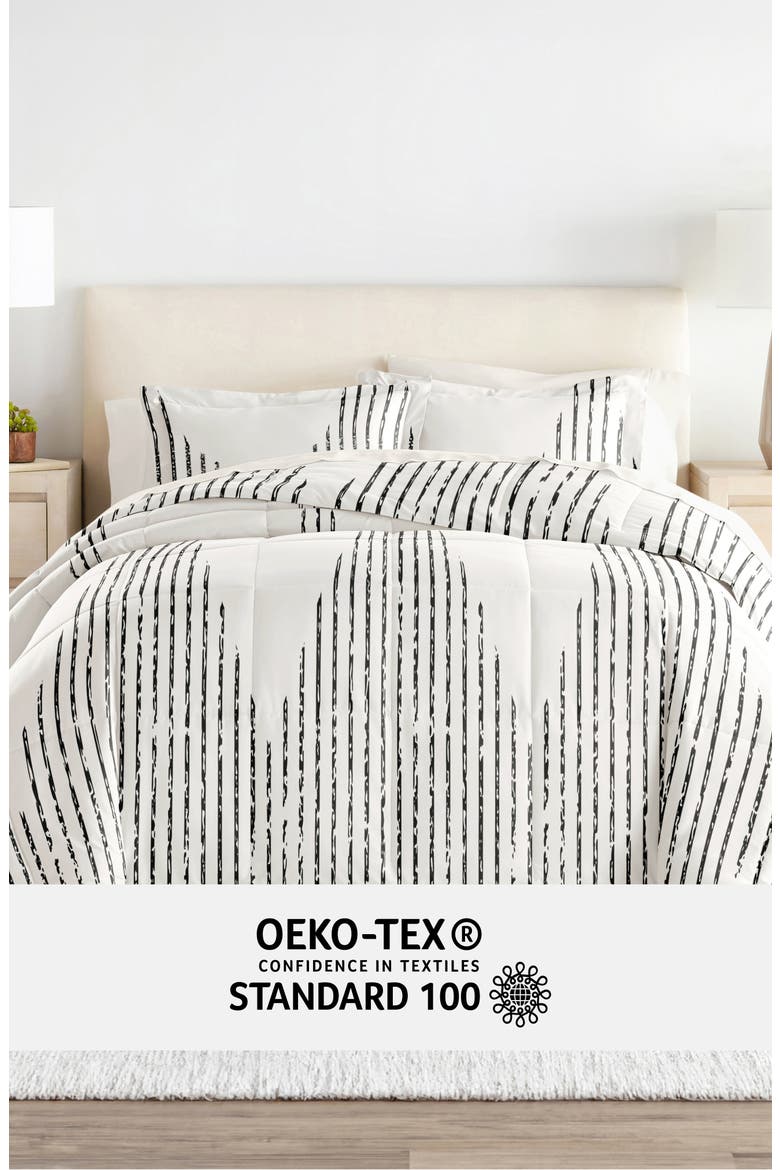 7-Piece Assorted Comforter Set, Alternate, color, DIAMOND STRIPE GRAY