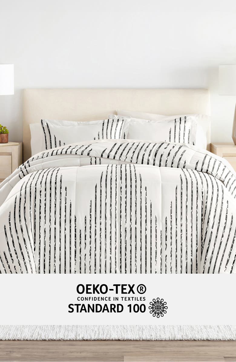 HOMESPUN 7-Piece Assorted Comforter Set, Alternate, color, Diamond Stripe Gray