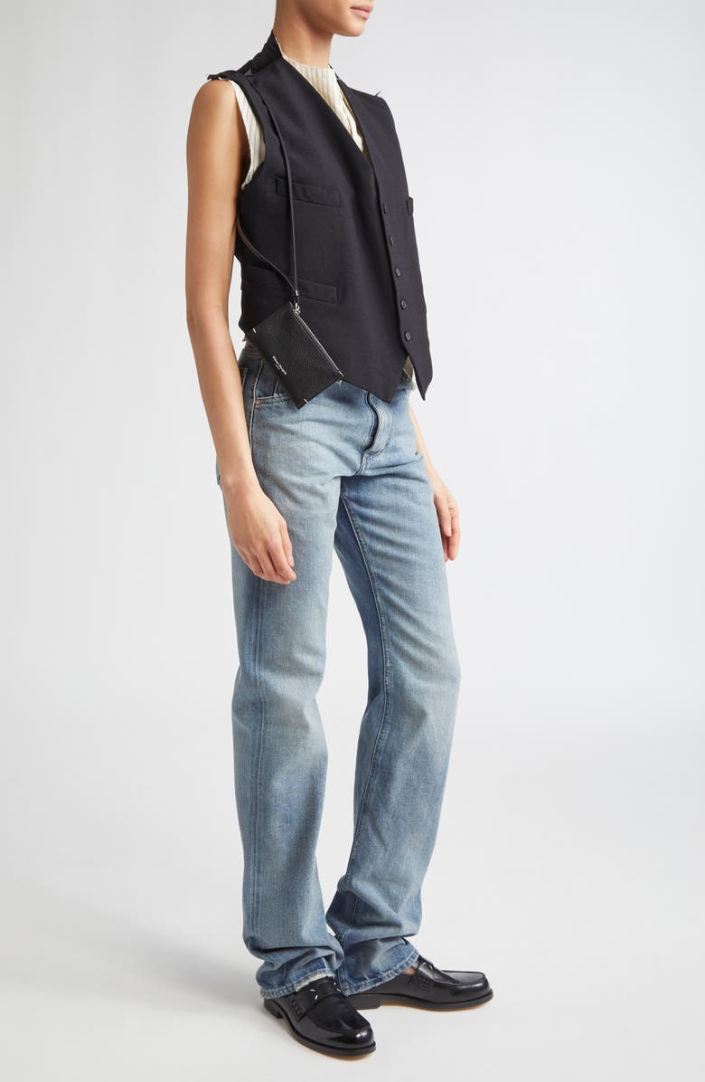 Maison Margiela Distressed Slim Straight Leg Jeans, Alternate, color, 