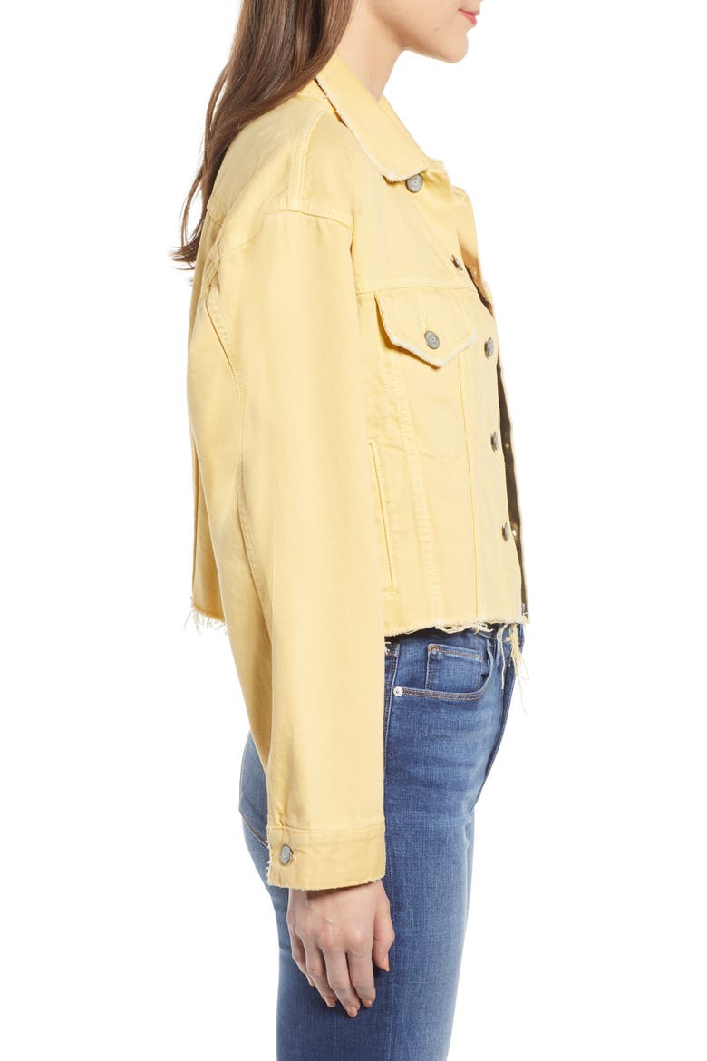 The Harvey Raw Hem Denim Jacket, Alternate, color, THE HONEY POT