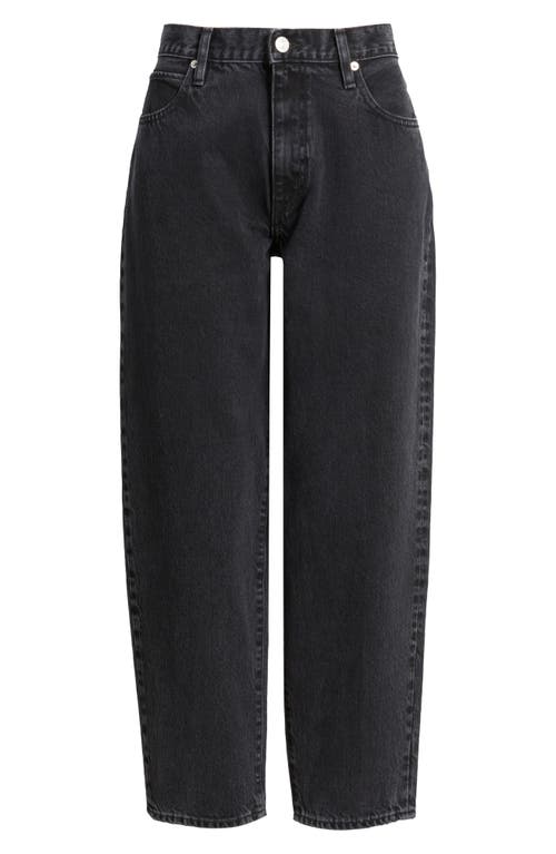 Frame The Candle High Waist Barrel Jeans In Black