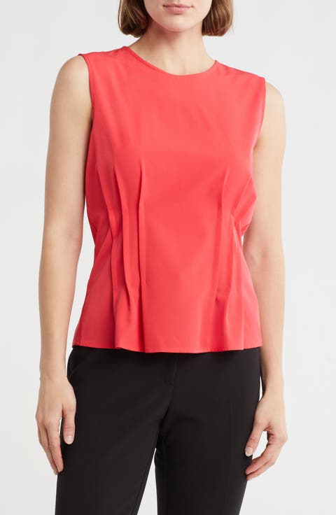 売れ筋商品|||ダナ キャラン ニューヨーク カットソー トップス レディース Women's Mock-Neck Sleeveless Knit Top Ivory Donna Karan New York Donna Karan Women's Printed Mock Neck