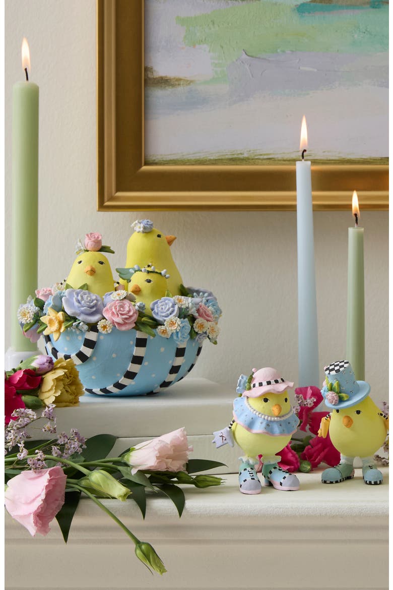 Patience Brewster Chicks in Egg Figurine, Alternate, color, BLUE