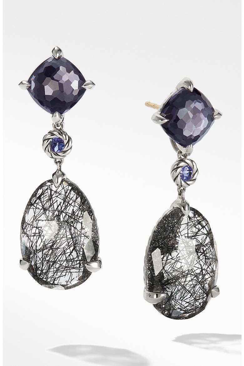 Chatelaine Drop Earrings, Main, color, TOURMILATED QUARTZ