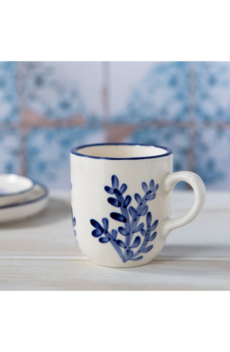 Danica Brands Floren Hand-painted Turkish Mug, Alternate, color, Blue
