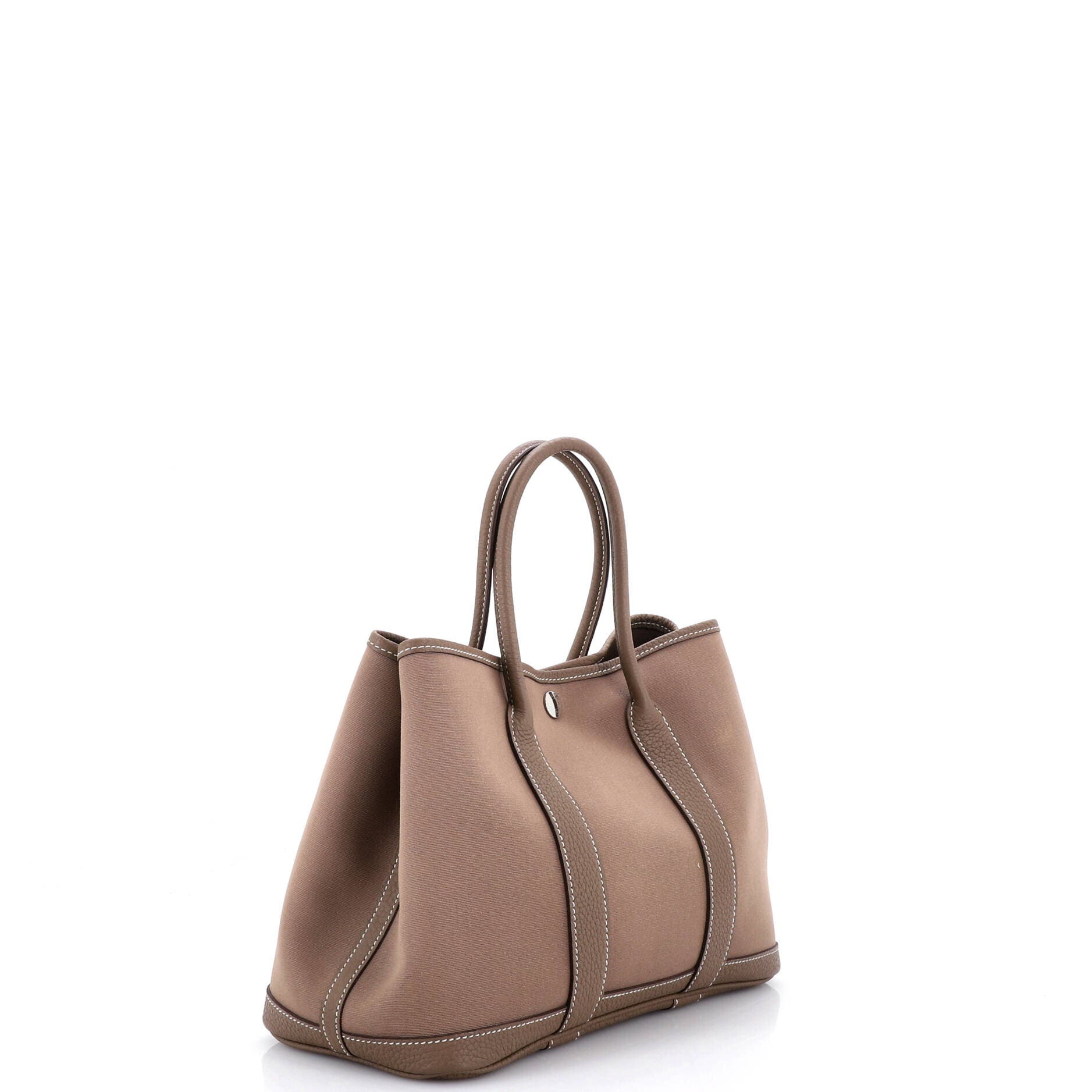 Pre-Owned Hermes Garden Party Tote Toile and Leather 30, Alternate, color, Etoupe