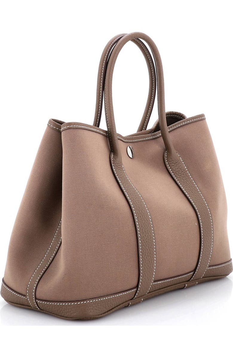 Pre-Owned Hermes Garden Party Tote Toile and Leather 30, Alternate, color, Etoupe