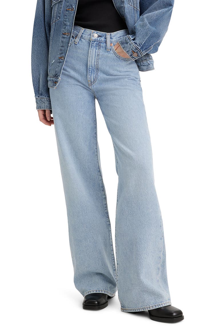 Ribcage High Waist Wide Leg Jeans, Main, color, FAR AND WIDE