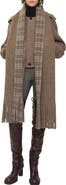 Burberry Detachable Scarf Wool Blend Jacket